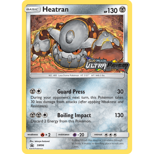 Heatran SM96 Black Star Promo Pokemon Card NEAR MINT TCG