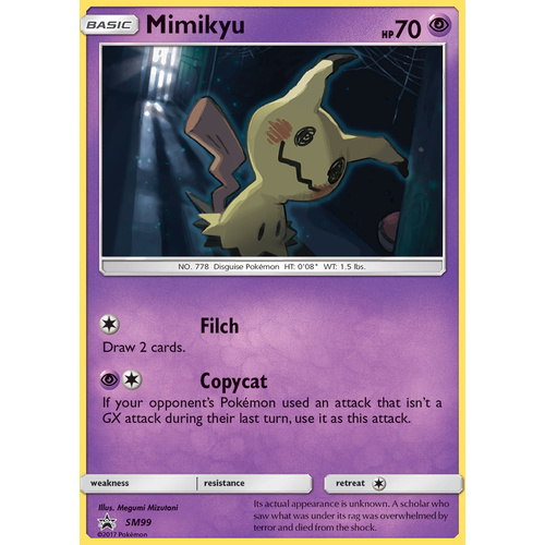 Mimikyu SM99 Black Star Promo Pokemon Card NEAR MINT TCG