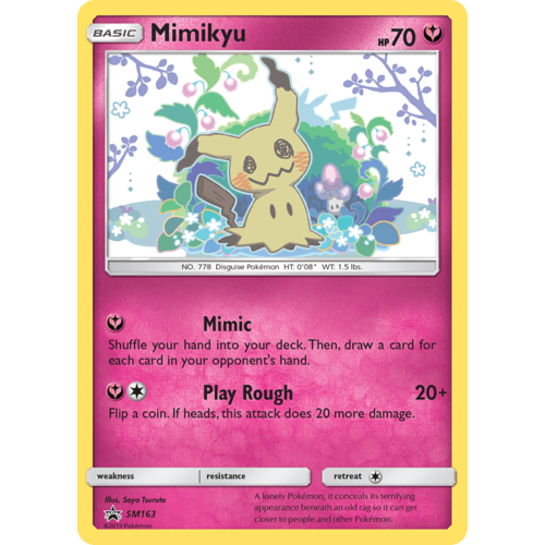 Mimikyu SM163 Black Star Promo Pokemon Card NEAR MINT TCG