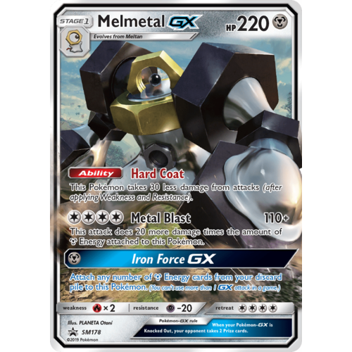 Melmetal GX SM178 Holo Ultra Rare Black Star Promo Pokemon Card NEAR MINT TCG