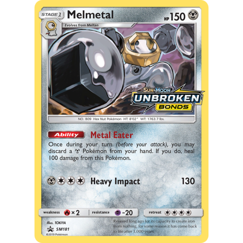 Melmetal SM181 Black Star Promo Pokemon Card NEAR MINT TCG