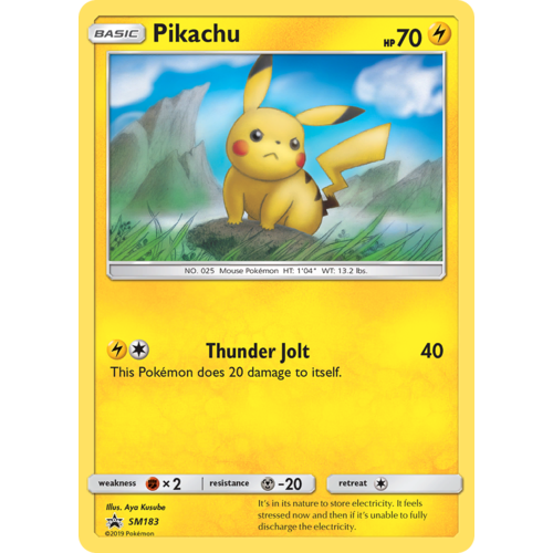 Pikachu SM183 Black Star Promo Pokemon Card NEAR MINT TCG