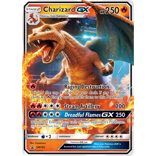 Charizard GX SM195 Black Star Promo Pokemon Card NEAR MINT TCG