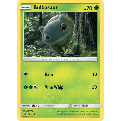 Bulbasaur SM198 Black Star Promo Pokemon Card NEAR MINT TCG