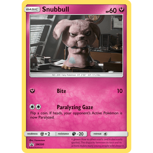 Snubbull SM200 Black Star Promo Pokemon Card NEAR MINT TCG