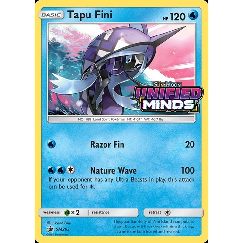 Tapu Fini SM203 Black Star Promo Pokemon Card NEAR MINT TCG