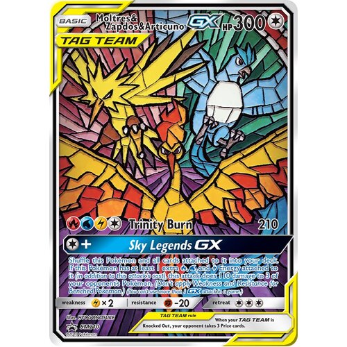 Moltres & Zapdos & Articuno GX SM210 Black Star Promo Pokemon Card NEAR MINT TCG