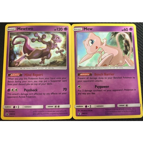 Mew and Mewtwo Holo Promo Cards