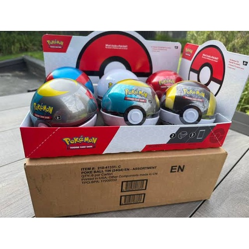 SEALED CASE 6x pokeball tin series 9 - 18 packs total BRAND NEW AND SEALED