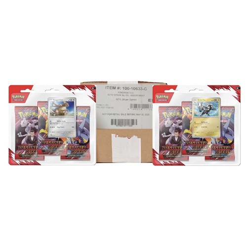 SEALED CASE 24x Pokemon DESTINED RIVALS 3 pack blister packs BRAND NEW AND SEALED 72 packs total