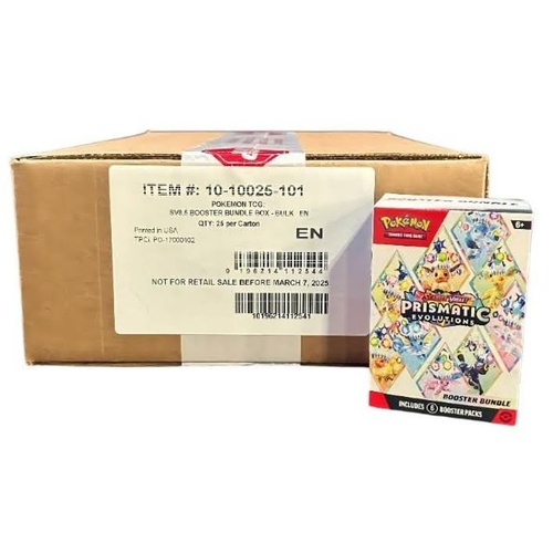 SEALED CASE 25X Pokemon PRISMATIC EVOLUTIONS Booster Bundle Boxes BRAND NEW AND SEALED
