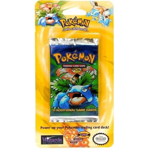 Pokemon WOTC Base Set Unlimited Booster Sleeved Blister Pack Venusaur STILL SEALED