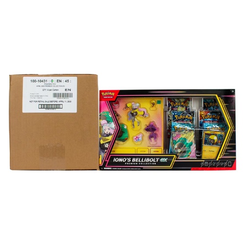 SEALED CASE 6x Ionos Bellibolt ex Premium Collection Boxes BRAND NEW AND SEALED