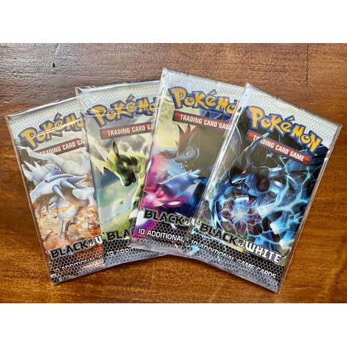 Pokemon BLACK AND WHITE BASE SET ARTSET 4x Booster Packs BRAND NEW AND SEALED TCG