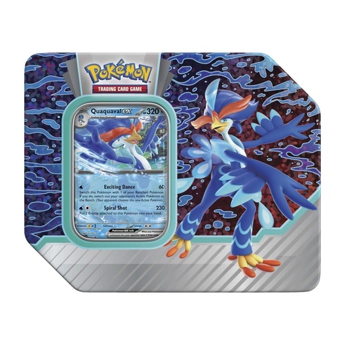 Pokemon Quaquaval ex Paldea Partners Larger Tin BRAND NEW AND SEALED
