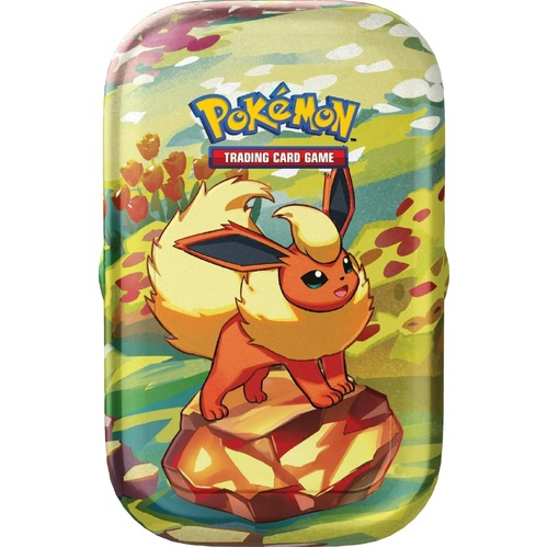 Pokemon Flareon Prismatic Evolutions Mini Tin BRAND NEW AND SEALED