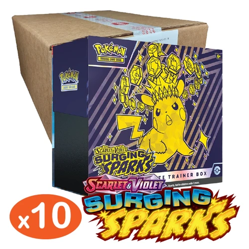 SEALED CASE 10X Pokemon Surging Sparks Elite Trainer Boxes BRAND NEW AND SEALED