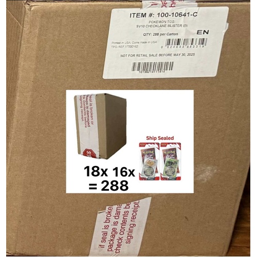 Pokemon SV DESTINED RIVALS Sealed Checklane Blister Case (288 PACKS) BRAND NEW AND SEALED TCG