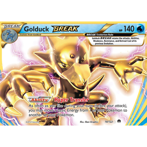 Golduck Break 18/122 XY Breakpoint Ultra Rare Pokemon Card NEAR MINT TCG