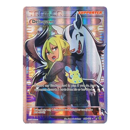 Delinquent 98b/122 XY Breakpoint Ultra Rare Full Art Pokemon Card NEAR MINT Alternate Art Promo
