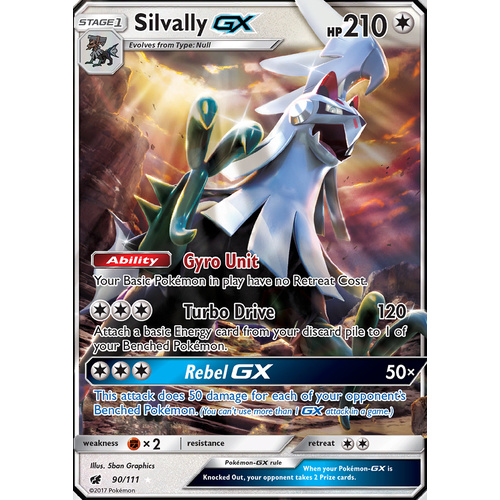 Silvally GX 90/111 SM Crimson Invasion  Ultra Rare Holo Pokemon Card MINT TCG