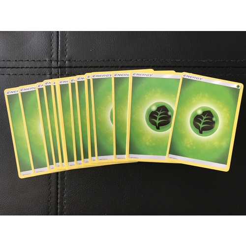 15 Grass Energy cards Pokemon TCG MINT CONDITION SUN AND MOON base set XY
