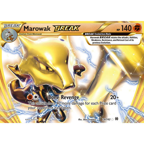 Pokemon XY BREAKthrough Marowak BREAK 79/162 Rare Card 