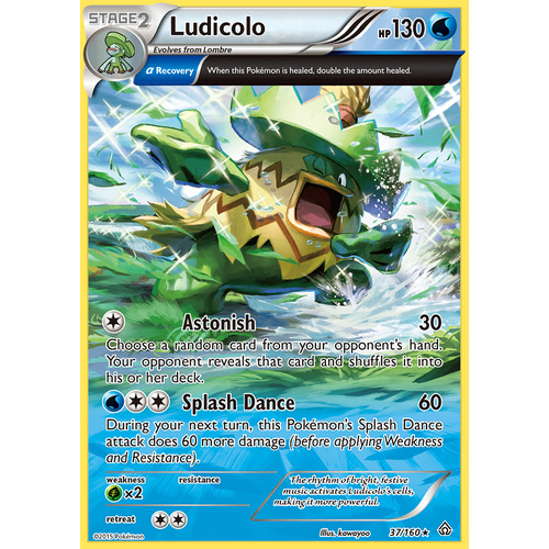 Ludicolo 37/160 XY Primal Clash Rare Pokemon Card NEAR MINT TCG