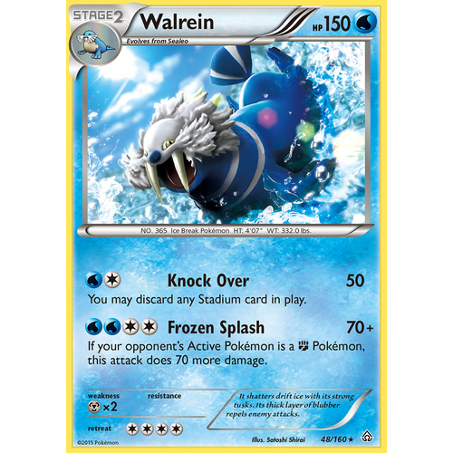 Walrein 48/160 XY Primal Clash Rare Pokemon Card NEAR MINT TCG