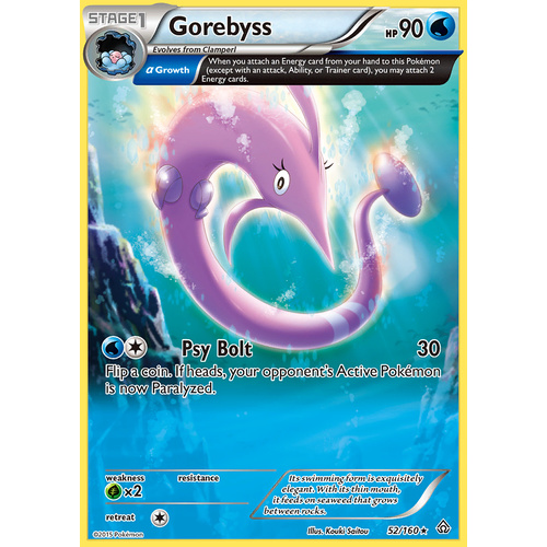 Gorebyss 52/160 XY Primal Clash Rare Pokemon Card NEAR MINT TCG
