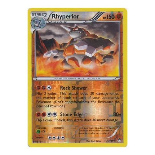 Rhyperior 76//160 Primal Clash Rare Mint Pokemon Card