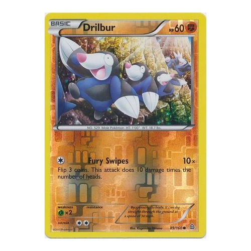 Drilbur 89//160 Primal Clash Reverse Holo Mint Pokemon Card