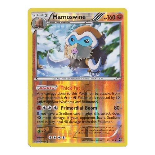 RARE HOLO XY BREAKthrough MINT Pokemon MAMOSWINE 82//162