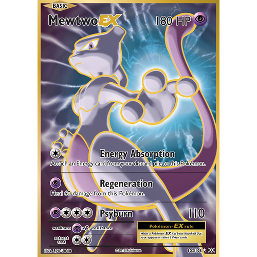 Pokemon Card Mewtwo EX 103/108 Full Art Ultra Rare XY Evolutions 