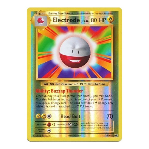 Electrode 40/108 XY Evolutions Reverse Holo Rare Pokemon Card NEAR MINT TCG