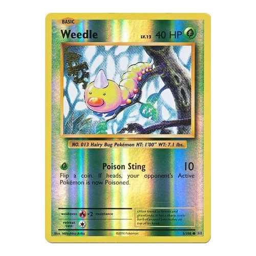 Weedle 5/108 XY Evolutions Reverse Holo Common Pokemon