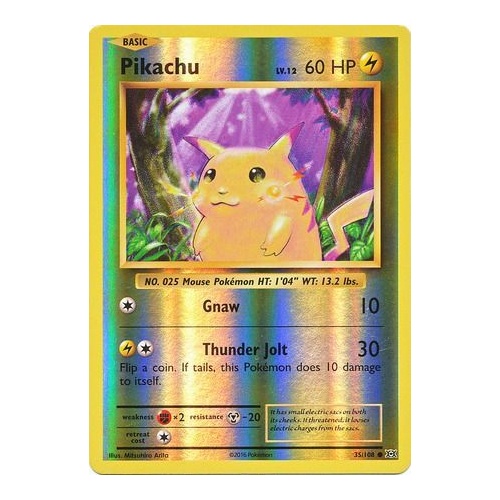 Pikachu 35/108 XY Evolutions Reverse Holo Common Pokemon Card NEAR MINT TCG