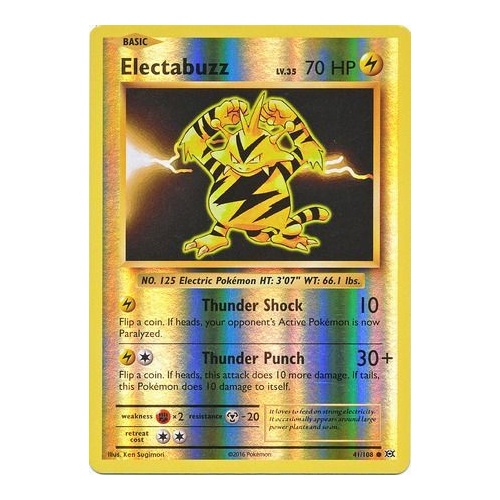 Electabuzz 41 108 Xy Evolutions Reverse Holo Common Pokemon Card Near Mint Tcg