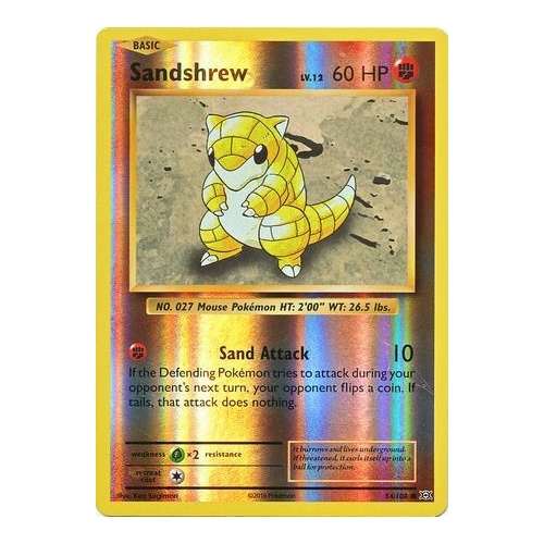 Sandshrew 54/108 XY Evolutions Reverse Holo Common Pokemon Card NEAR MINT TCG