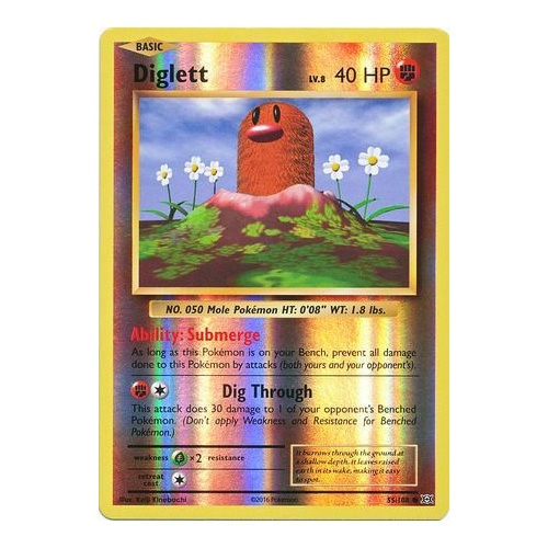 Diglett 55/108 XY Evolutions Reverse Holo Common Pokemon