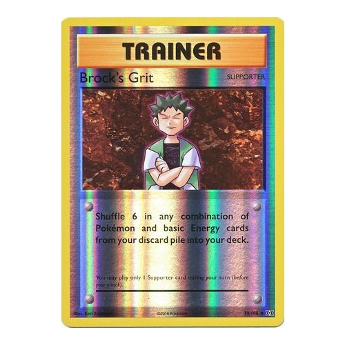 Brock's Grit 74/108 XY Evolutions Reverse Holo Uncommon Trainer Pokemon Card NEAR MINT TCG