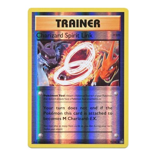 Charizard Spirit Link 75/108 XY Evolutions Reverse Holo Uncommon Trainer Pokemon Card NEAR MINT TCG