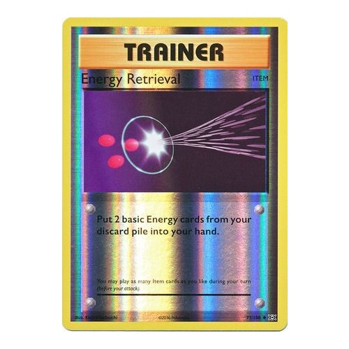 Energy Retrieval 77/108 XY Evolutions Reverse Holo Uncommon Trainer Pokemon Card NEAR MINT TCG