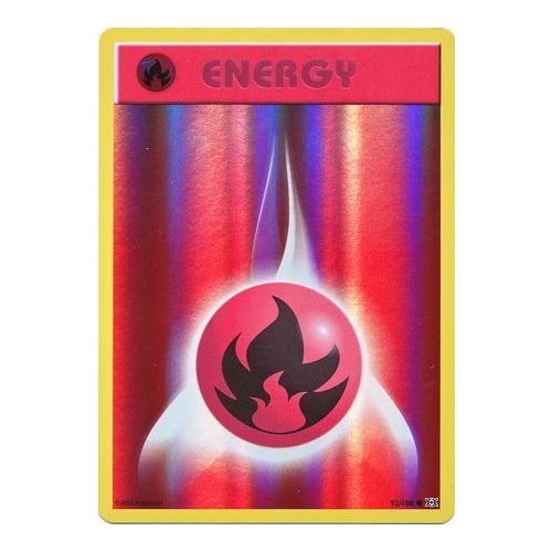 Fire Energy 92/108 XY Evolutions Reverse Holo Common Pokemon Card NEAR MINT TCG