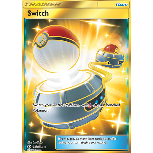 Switch 160/149 SM Base Set Holo Full Art Secret Rare Pokemon Card NEAR MINT TCG