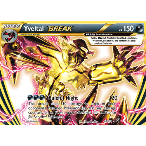 Yveltal Break 66/114 XY Steam Siege Holo Ultra Rare Pokemon Card NEAR MINT TCG