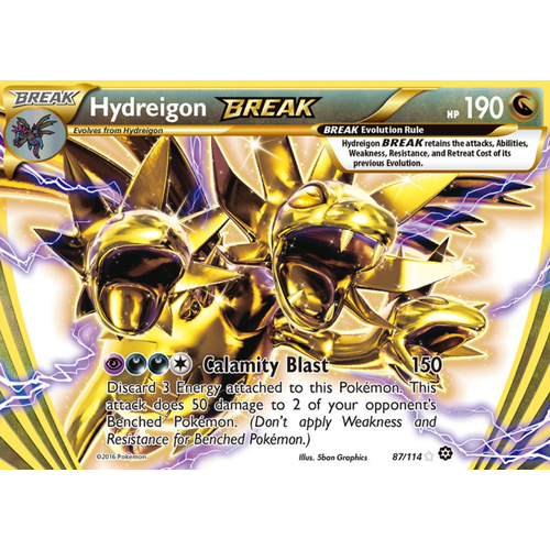 Hydreigon Break 87/114 XY Steam Siege Holo Ultra Rare Pokemon Card NEAR MINT TCG