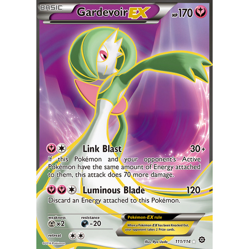 Gardevoir EX 111/114 XY Steam Siege Holo Ultra Rare Full Art Pokemon Card NEAR MINT TCG