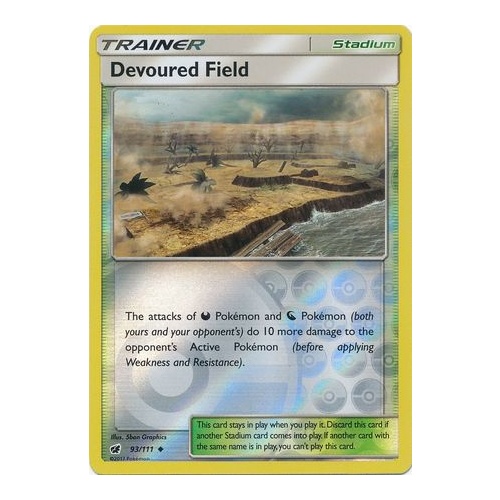 Mint Pokemon Card Devoured Field 93//111 Reverse Holo Crimson Invasion