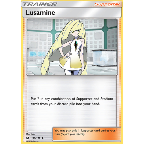 Lusamine 96 111 Sm Crimson Invasion Uncommon Trainer Pokemon Card Mint Tcg